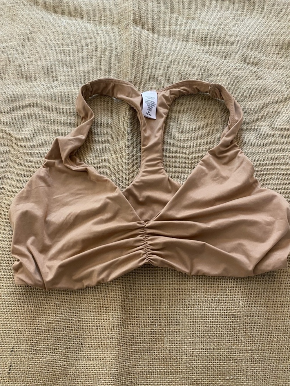 Victoria’s Secret Tan Scrunch Racerback Bralette Medium